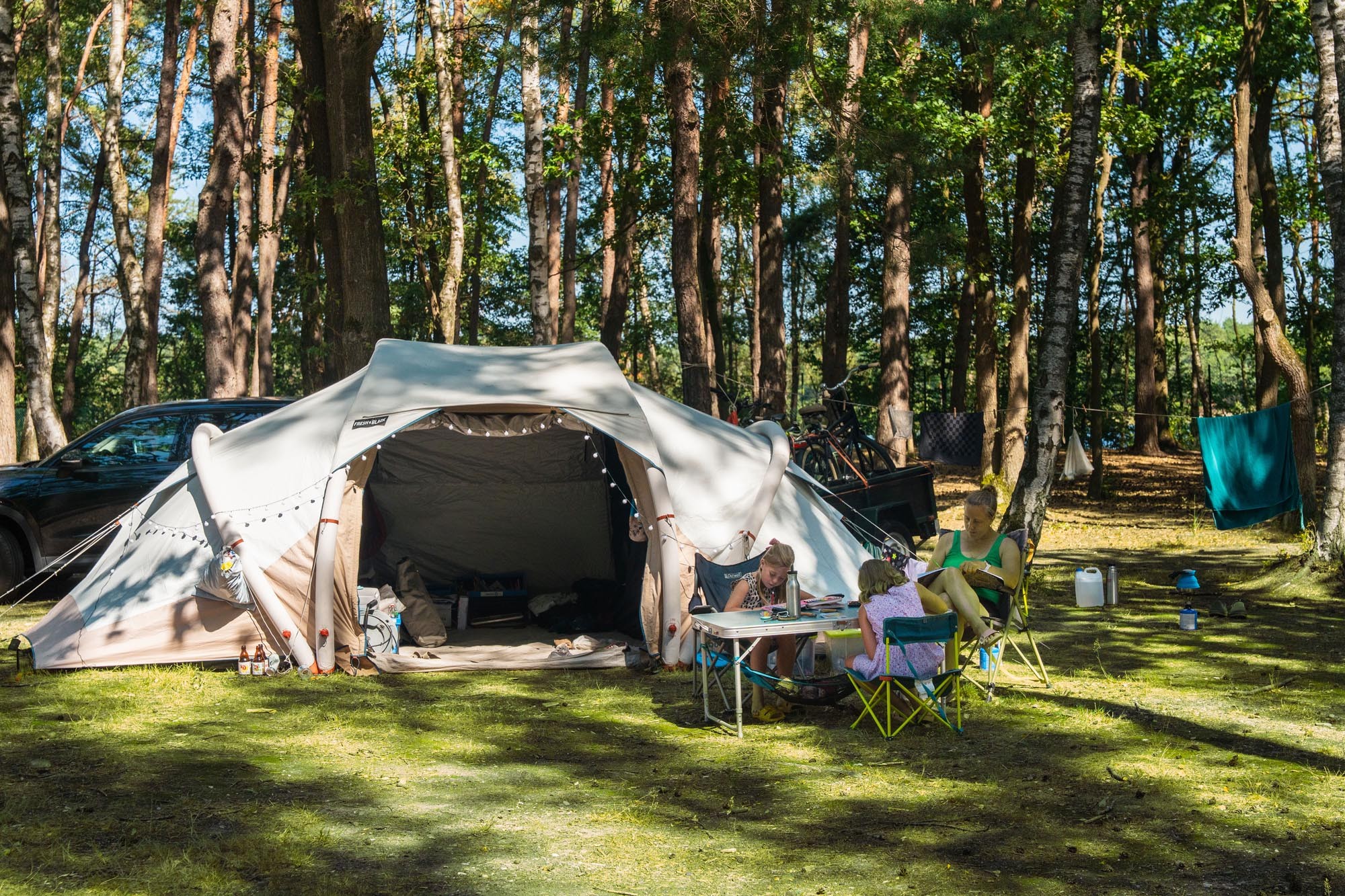 Spacious camping pitches