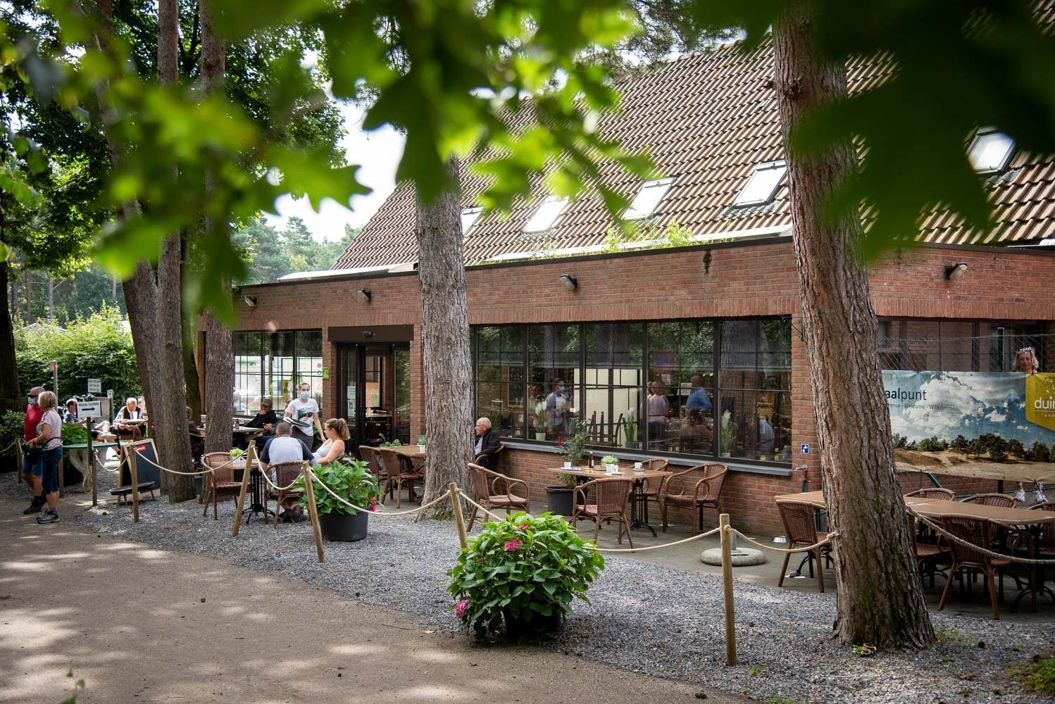 Enjoying the terrace