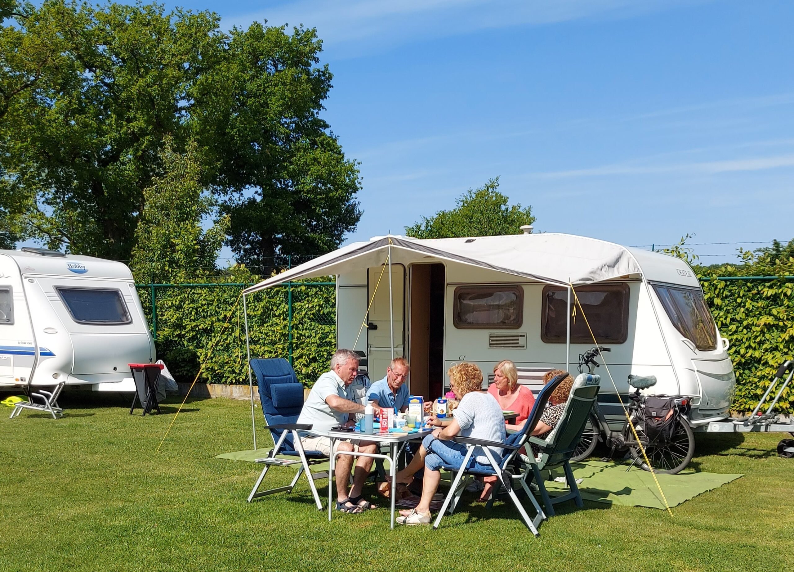 Luxury camping pitches